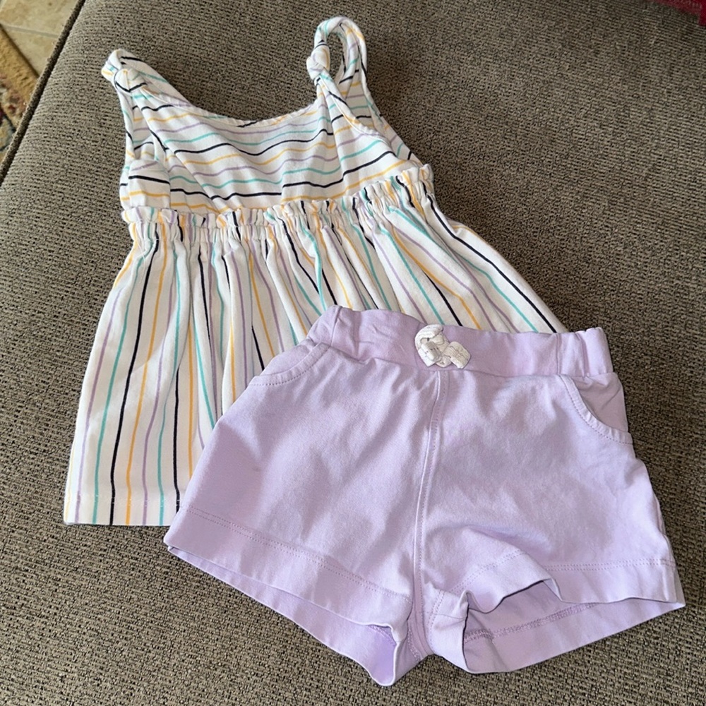 Tommy Bahama Girls Two Piece Short Set Size 18-24M